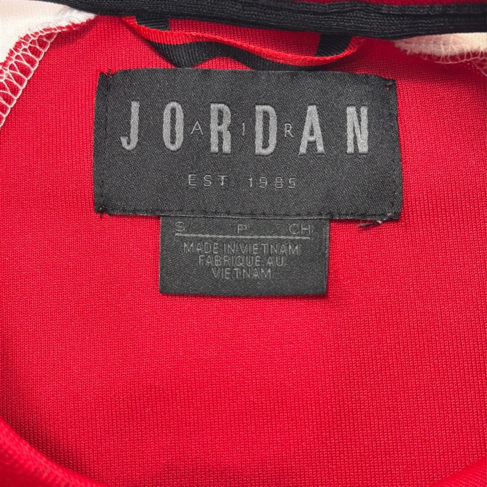 Jordan Track Jacket Full Zip Jumpman Logo Tricot Red Black White Mens Size S